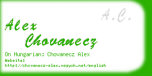 alex chovanecz business card